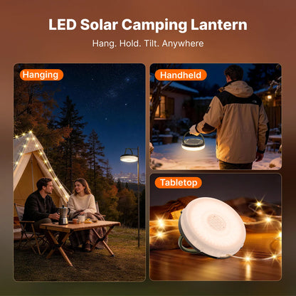 Solar Camping String Lights – 49.2FT Retractable LED
